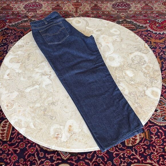 Chaps Ralph Lauren Dark Denim Relaxed Straight Leg Jeans - Picture 5 of 15